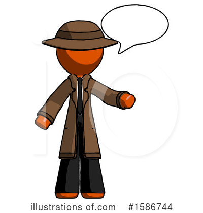 Royalty-Free (RF) Orange Design Mascot Clipart Illustration by Leo Blanchette - Stock Sample #1586744