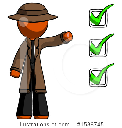 Royalty-Free (RF) Orange Design Mascot Clipart Illustration by Leo Blanchette - Stock Sample #1586745