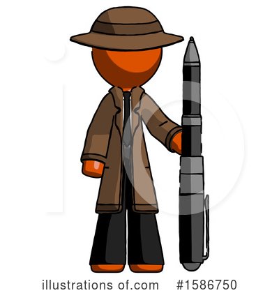 Royalty-Free (RF) Orange Design Mascot Clipart Illustration by Leo Blanchette - Stock Sample #1586750