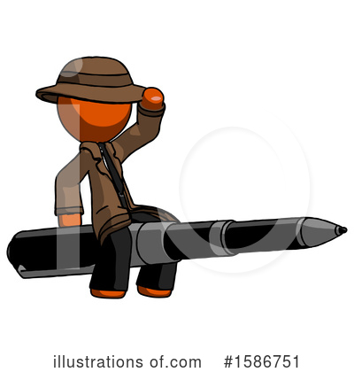 Royalty-Free (RF) Orange Design Mascot Clipart Illustration by Leo Blanchette - Stock Sample #1586751