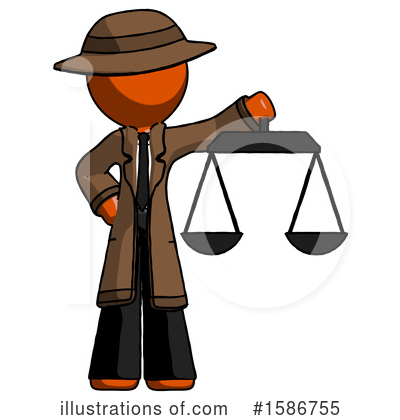Royalty-Free (RF) Orange Design Mascot Clipart Illustration by Leo Blanchette - Stock Sample #1586755