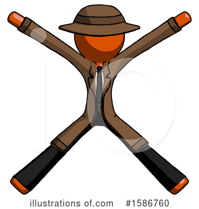 Royalty-Free (RF) Orange Design Mascot Clipart Illustration by Leo Blanchette - Stock Sample #1586760