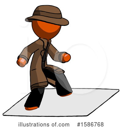 Royalty-Free (RF) Orange Design Mascot Clipart Illustration by Leo Blanchette - Stock Sample #1586768