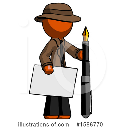Royalty-Free (RF) Orange Design Mascot Clipart Illustration by Leo Blanchette - Stock Sample #1586770