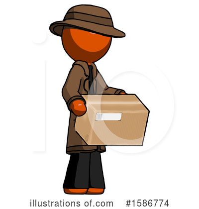 Royalty-Free (RF) Orange Design Mascot Clipart Illustration by Leo Blanchette - Stock Sample #1586774