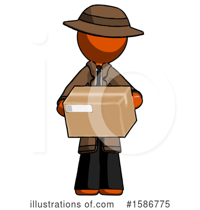 Royalty-Free (RF) Orange Design Mascot Clipart Illustration by Leo Blanchette - Stock Sample #1586775