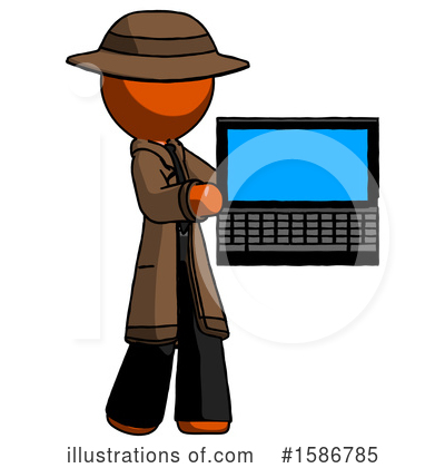 Royalty-Free (RF) Orange Design Mascot Clipart Illustration by Leo Blanchette - Stock Sample #1586785