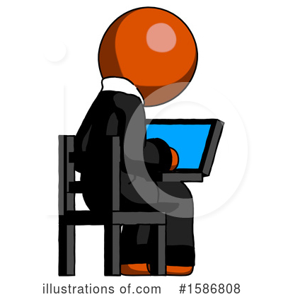 Royalty-Free (RF) Orange Design Mascot Clipart Illustration by Leo Blanchette - Stock Sample #1586808