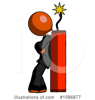 Royalty-Free (RF) Orange Design Mascot Clipart Illustration by Leo Blanchette - Stock Sample #1586877