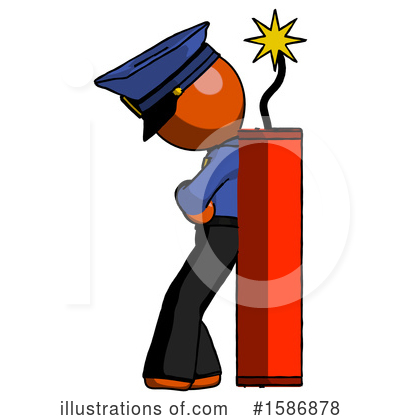 Royalty-Free (RF) Orange Design Mascot Clipart Illustration by Leo Blanchette - Stock Sample #1586878