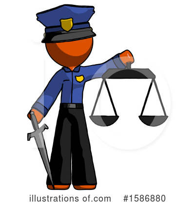 Royalty-Free (RF) Orange Design Mascot Clipart Illustration by Leo Blanchette - Stock Sample #1586880