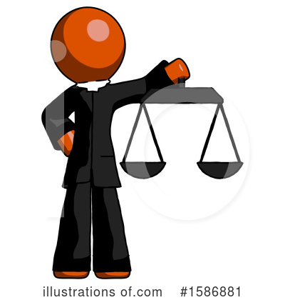 Royalty-Free (RF) Orange Design Mascot Clipart Illustration by Leo Blanchette - Stock Sample #1586881