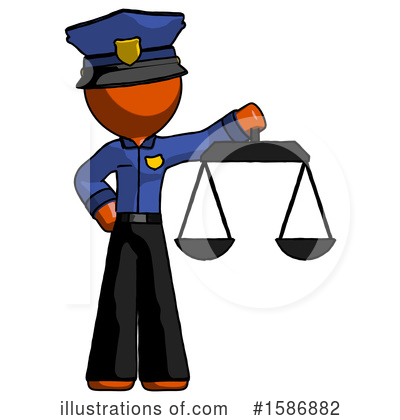 Royalty-Free (RF) Orange Design Mascot Clipart Illustration by Leo Blanchette - Stock Sample #1586882