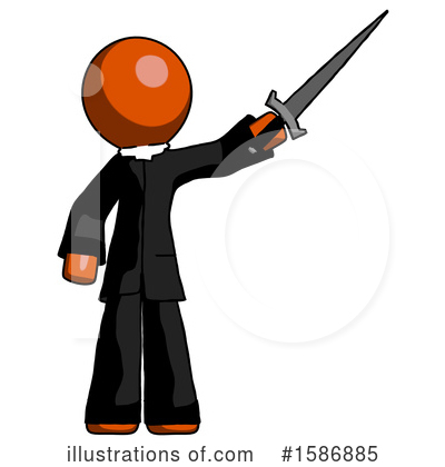 Royalty-Free (RF) Orange Design Mascot Clipart Illustration by Leo Blanchette - Stock Sample #1586885