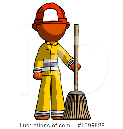 Royalty-Free (RF) Orange Design Mascot Clipart Illustration by Leo Blanchette - Stock Sample #1596626