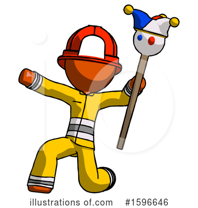 Royalty-Free (RF) Orange Design Mascot Clipart Illustration by Leo Blanchette - Stock Sample #1596646