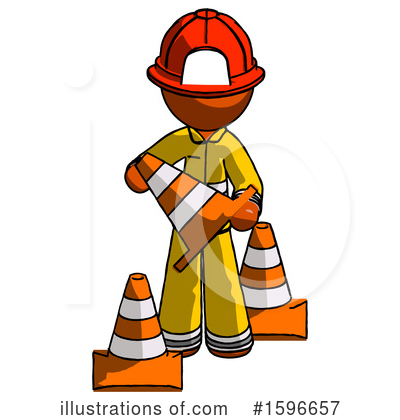 Royalty-Free (RF) Orange Design Mascot Clipart Illustration by Leo Blanchette - Stock Sample #1596657