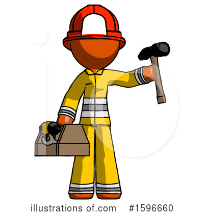 Royalty-Free (RF) Orange Design Mascot Clipart Illustration by Leo Blanchette - Stock Sample #1596660
