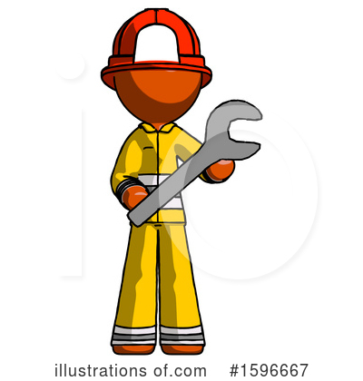 Royalty-Free (RF) Orange Design Mascot Clipart Illustration by Leo Blanchette - Stock Sample #1596667