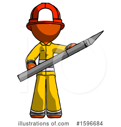 Royalty-Free (RF) Orange Design Mascot Clipart Illustration by Leo Blanchette - Stock Sample #1596684
