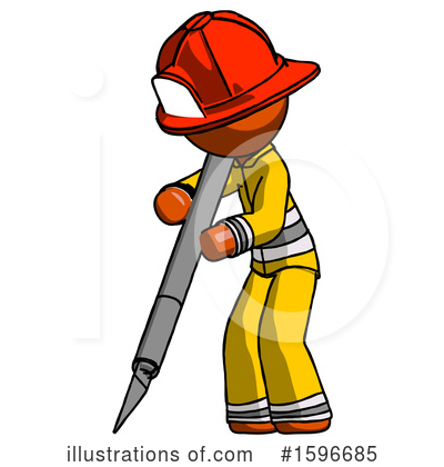 Royalty-Free (RF) Orange Design Mascot Clipart Illustration by Leo Blanchette - Stock Sample #1596685