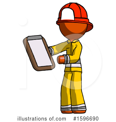 Royalty-Free (RF) Orange Design Mascot Clipart Illustration by Leo Blanchette - Stock Sample #1596690