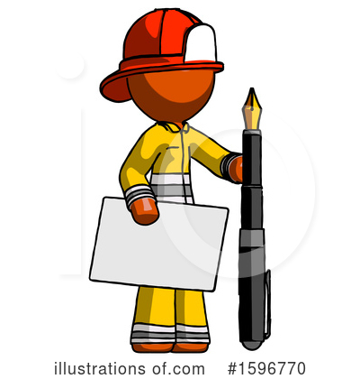 Royalty-Free (RF) Orange Design Mascot Clipart Illustration by Leo Blanchette - Stock Sample #1596770