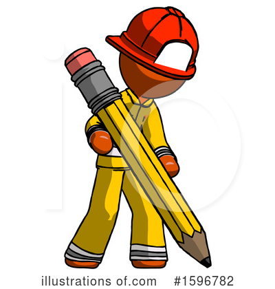 Royalty-Free (RF) Orange Design Mascot Clipart Illustration by Leo Blanchette - Stock Sample #1596782