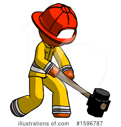 Royalty-Free (RF) Orange Design Mascot Clipart Illustration by Leo Blanchette - Stock Sample #1596787