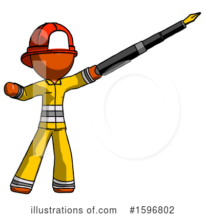 Royalty-Free (RF) Orange Design Mascot Clipart Illustration by Leo Blanchette - Stock Sample #1596802