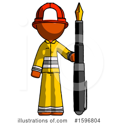 Royalty-Free (RF) Orange Design Mascot Clipart Illustration by Leo Blanchette - Stock Sample #1596804