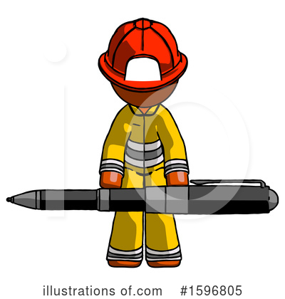 Royalty-Free (RF) Orange Design Mascot Clipart Illustration by Leo Blanchette - Stock Sample #1596805