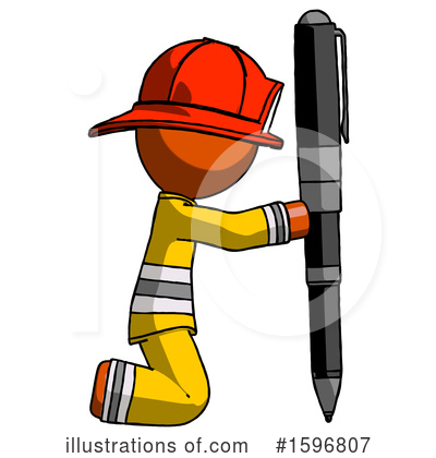 Royalty-Free (RF) Orange Design Mascot Clipart Illustration by Leo Blanchette - Stock Sample #1596807