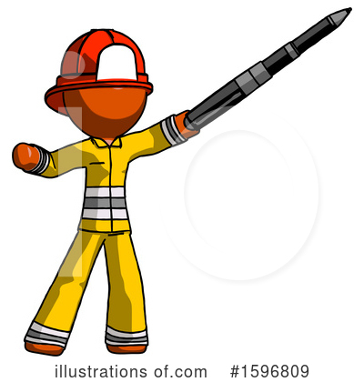 Royalty-Free (RF) Orange Design Mascot Clipart Illustration by Leo Blanchette - Stock Sample #1596809