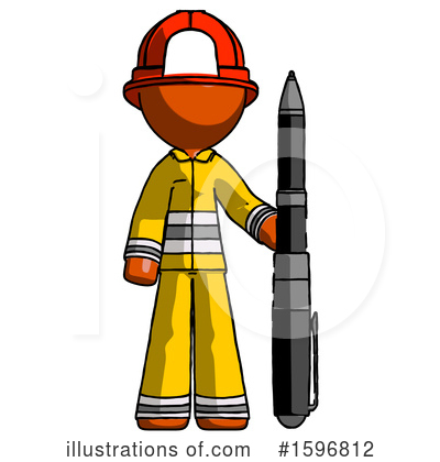 Royalty-Free (RF) Orange Design Mascot Clipart Illustration by Leo Blanchette - Stock Sample #1596812