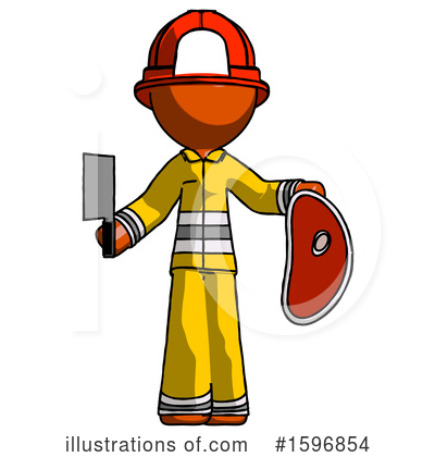 Royalty-Free (RF) Orange Design Mascot Clipart Illustration by Leo Blanchette - Stock Sample #1596854