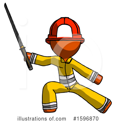 Royalty-Free (RF) Orange Design Mascot Clipart Illustration by Leo Blanchette - Stock Sample #1596870
