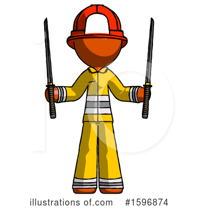 Royalty-Free (RF) Orange Design Mascot Clipart Illustration by Leo Blanchette - Stock Sample #1596874