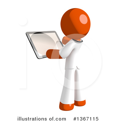 Royalty-Free (RF) Orange Doctor Clipart Illustration by Leo Blanchette - Stock Sample #1367115