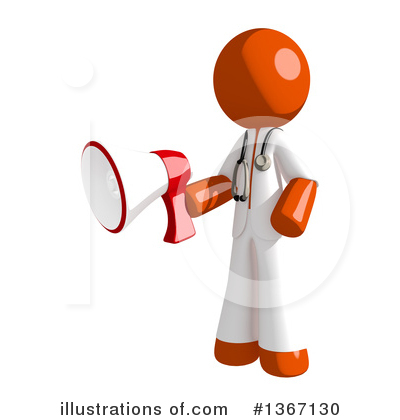 Royalty-Free (RF) Orange Doctor Clipart Illustration by Leo Blanchette - Stock Sample #1367130