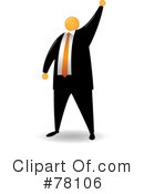 Orange Faceless Businessman Clipart #78106 by Qiun