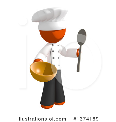 Royalty-Free (RF) Orange Man Chef Clipart Illustration by Leo Blanchette - Stock Sample #1374189