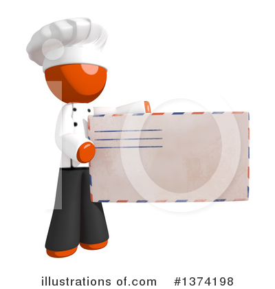 Royalty-Free (RF) Orange Man Chef Clipart Illustration by Leo Blanchette - Stock Sample #1374198