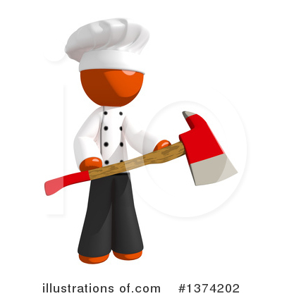 Royalty-Free (RF) Orange Man Chef Clipart Illustration by Leo Blanchette - Stock Sample #1374202