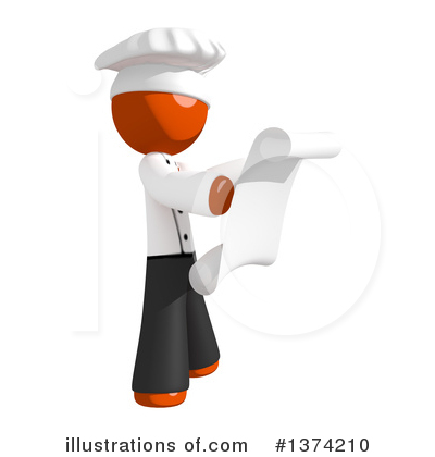 Royalty-Free (RF) Orange Man Chef Clipart Illustration by Leo Blanchette - Stock Sample #1374210
