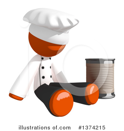 Royalty-Free (RF) Orange Man Chef Clipart Illustration by Leo Blanchette - Stock Sample #1374215