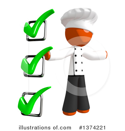 Royalty-Free (RF) Orange Man Chef Clipart Illustration by Leo Blanchette - Stock Sample #1374221