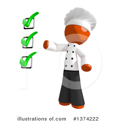 Royalty-Free (RF) Orange Man Chef Clipart Illustration by Leo Blanchette - Stock Sample #1374222