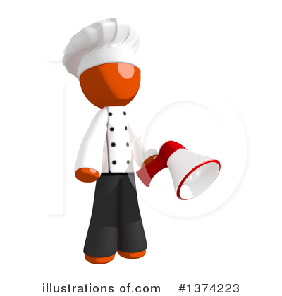 Royalty-Free (RF) Orange Man Chef Clipart Illustration by Leo Blanchette - Stock Sample #1374223