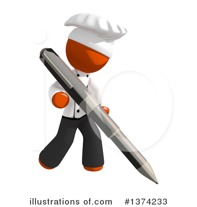 Royalty-Free (RF) Orange Man Chef Clipart Illustration by Leo Blanchette - Stock Sample #1374233